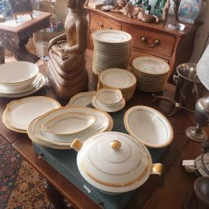 Chastagner Limoges Porcelain Service 58 Pieces