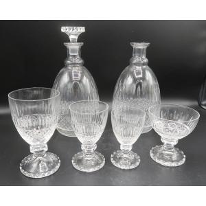 service de verres en cristal DAUM + 2 carafes