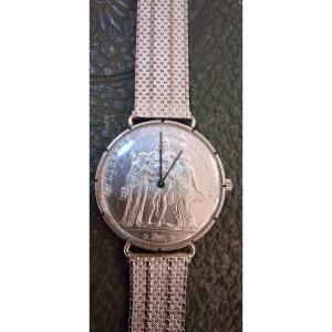 Watch Made From A 50 Franc Hercules Silver Coin