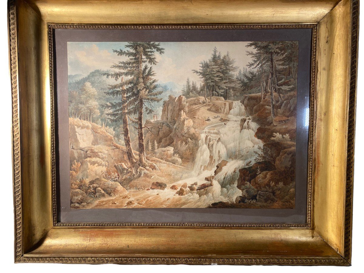 Brune Christian1793-1849. Paysage De Montagne-photo-2