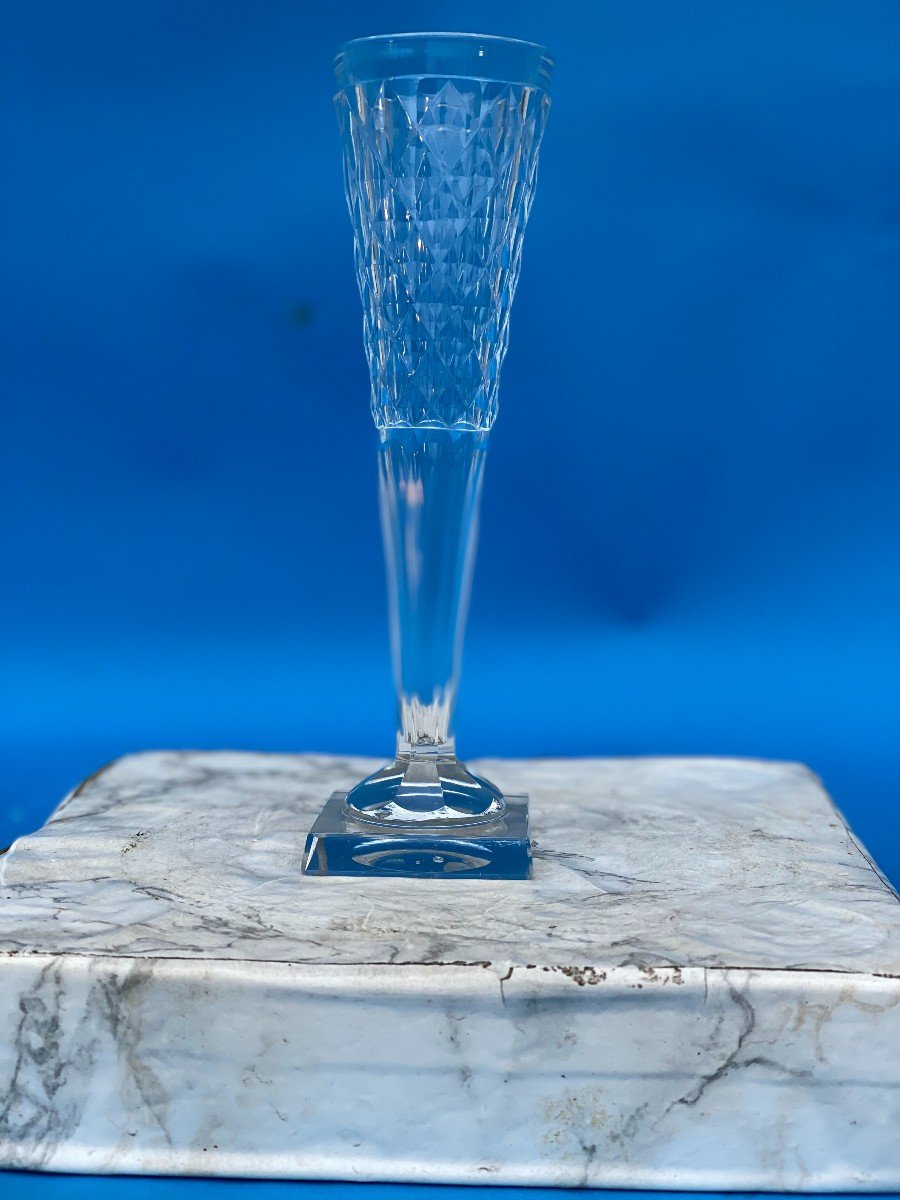 Important Et Rare Service à Verres Taille Pointe De Diamant En Cristal De Baccarat, Vers 1820-photo-8