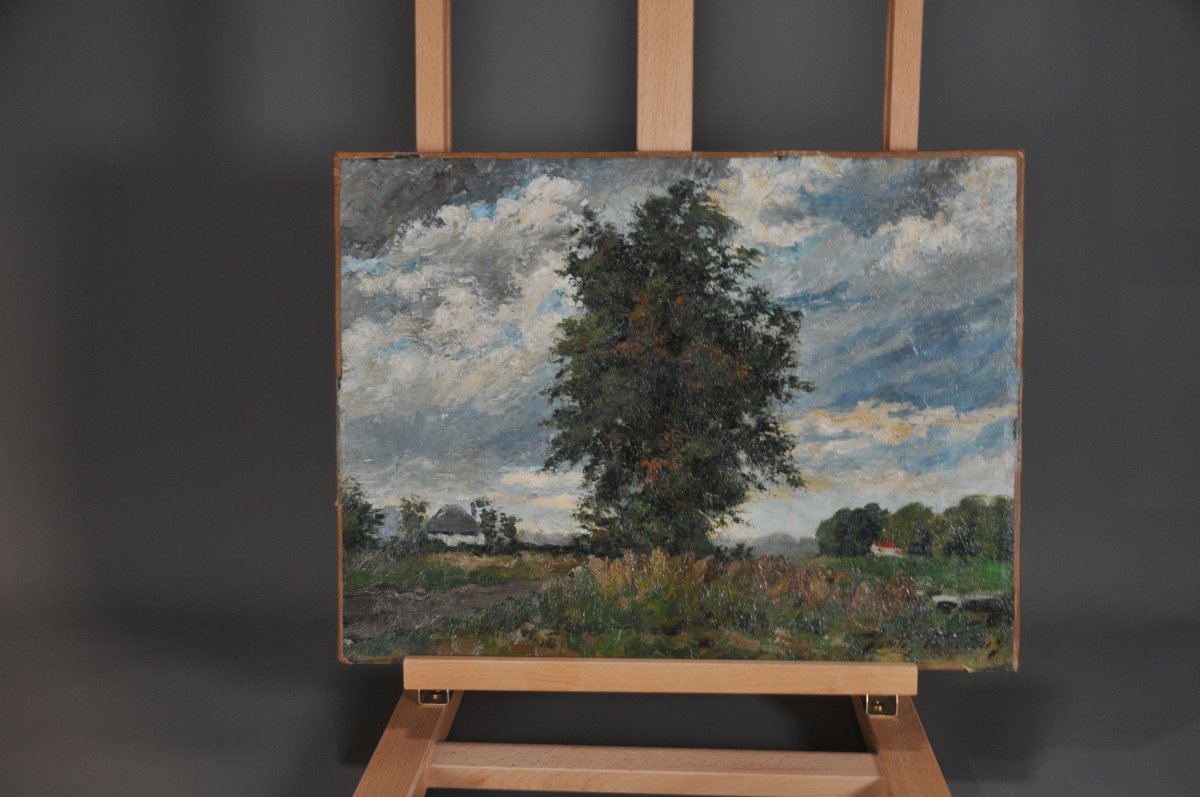 Brabant Landscape, Signed Franz Courtens, Dendermonde 1854- Ohain 1943.-photo-2