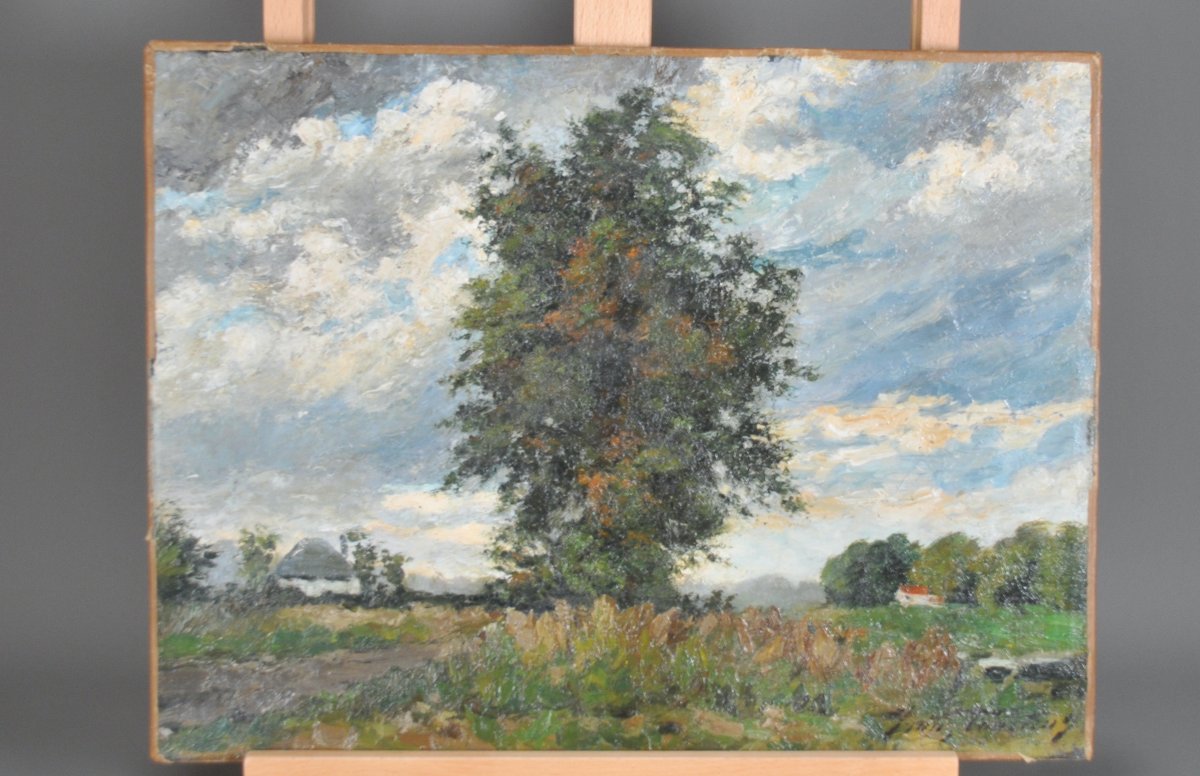 Brabant Landscape, Signed Franz Courtens, Dendermonde 1854- Ohain 1943.
