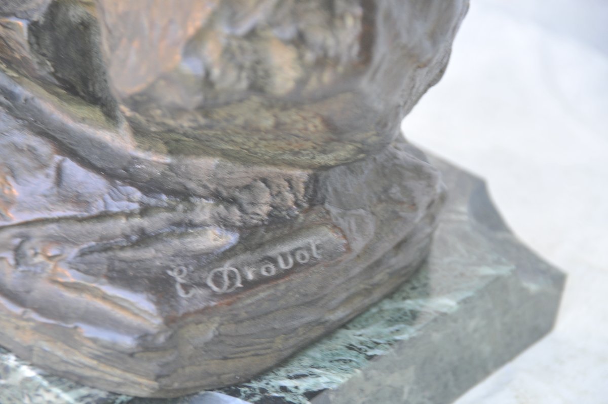 "the Stonemason At Work" By édouard Drouot (1859–1945), Bearing A Foundry Mark -photo-1