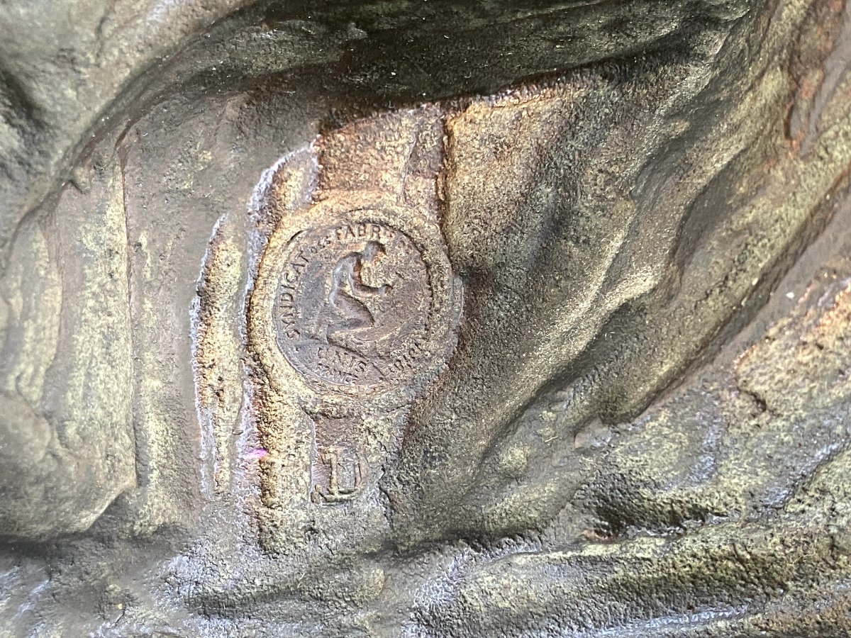 "the Stonemason At Work" By édouard Drouot (1859–1945), Bearing A Foundry Mark -photo-2