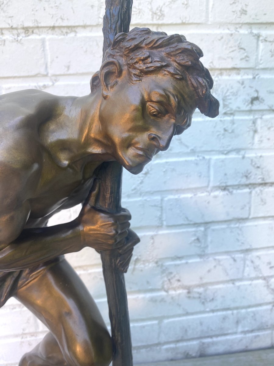"the Stonemason At Work" By édouard Drouot (1859–1945), Bearing A Foundry Mark -photo-4