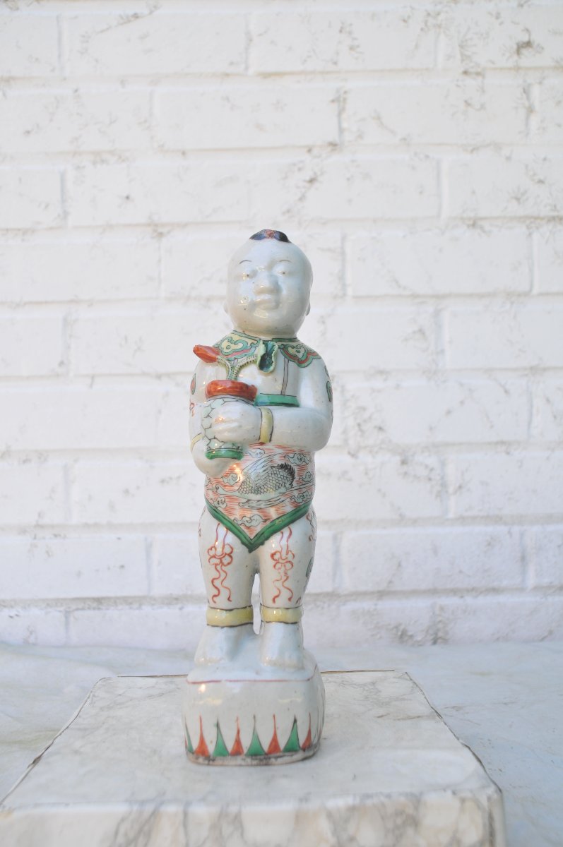 The Ho-ho Brothers, Pairs Of Chinese Porcelain Figurines, Green Family, 1672–1722  -photo-2