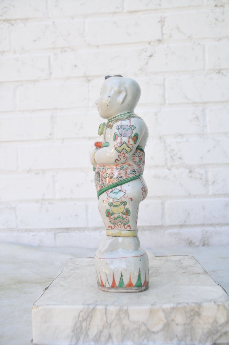 The Ho-ho Brothers, Pairs Of Chinese Porcelain Figurines, Green Family, 1672–1722  -photo-3