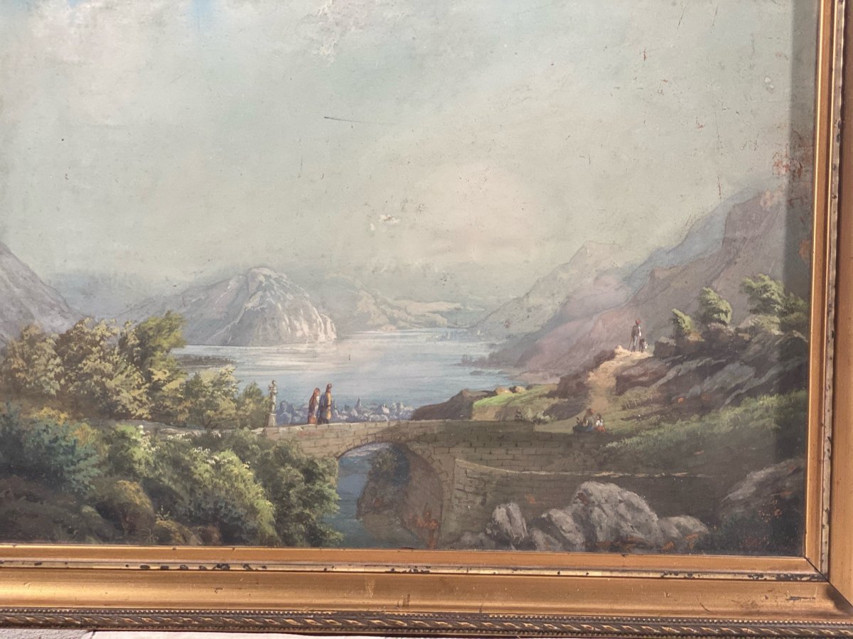 Joseph Navratil (1798-1865), Paysage Montagneeux En Suisse. -photo-3
