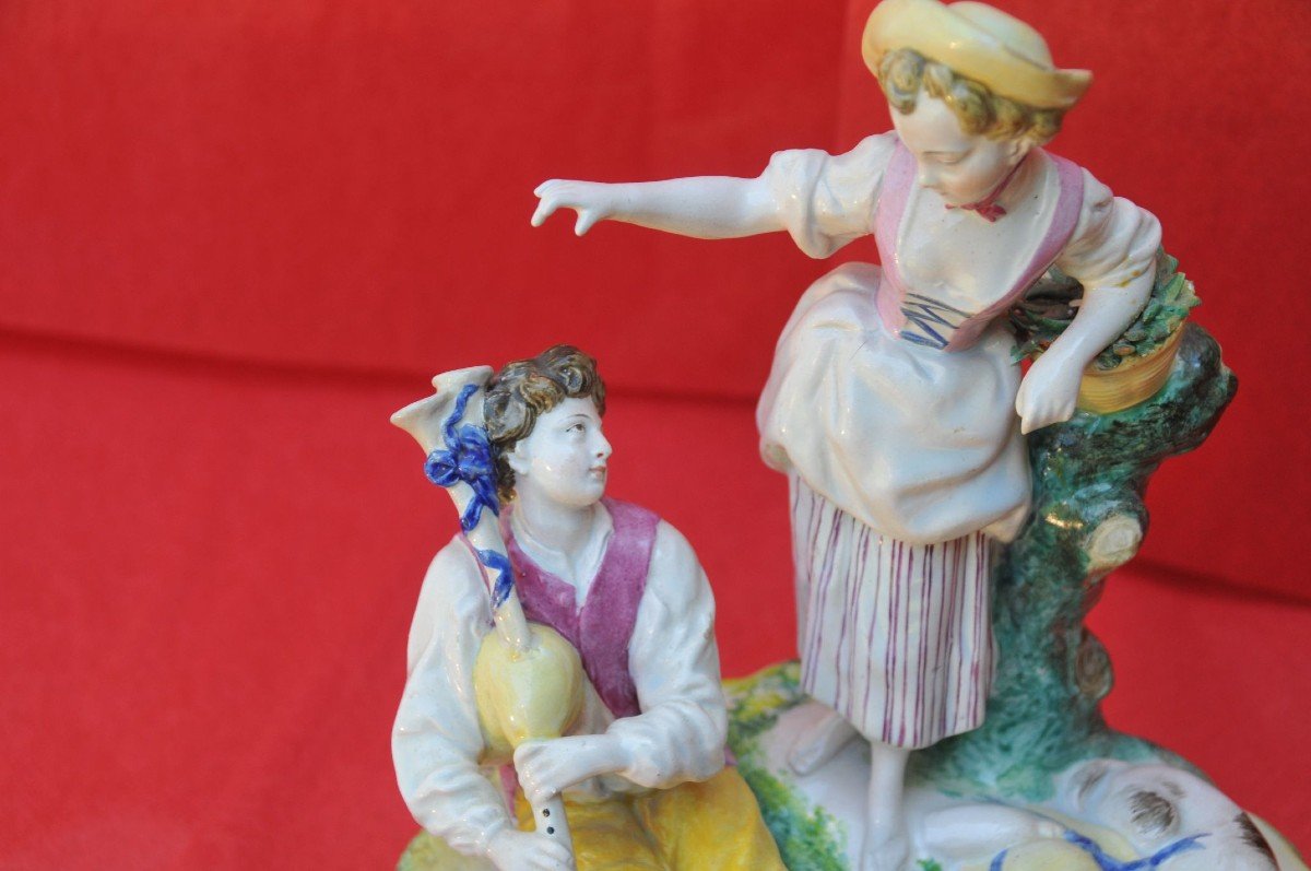 The Crowned Shepherd, Earthenware Of Saint Clement 18 'century.-photo-1