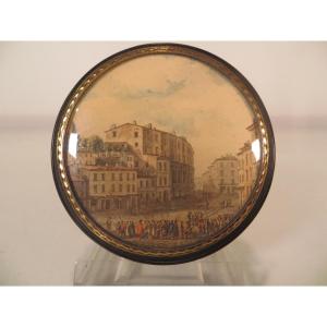 Box In Horn And Tortoiseshell Decorated With A View Of Rome From The Louis XVI Period