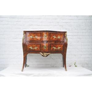 Louis XV Period Sauteuse Chest Of Drawers Stamped Pierre Fléchy 