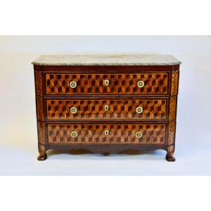 Louis XVI Period Cube Marquetry Commode