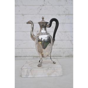 Empire Period Tripod Coffee Maker In Silver