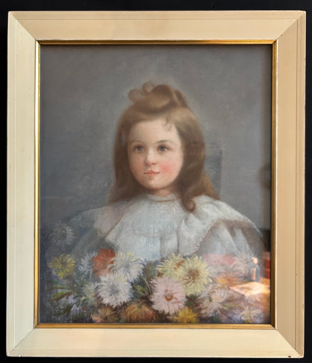 Pastel Représentant Une Jeune Fille