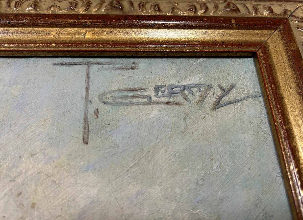 Huile Sur Toile "paysanne d' Afrique Du Nord" Signé P. Germy-photo-3