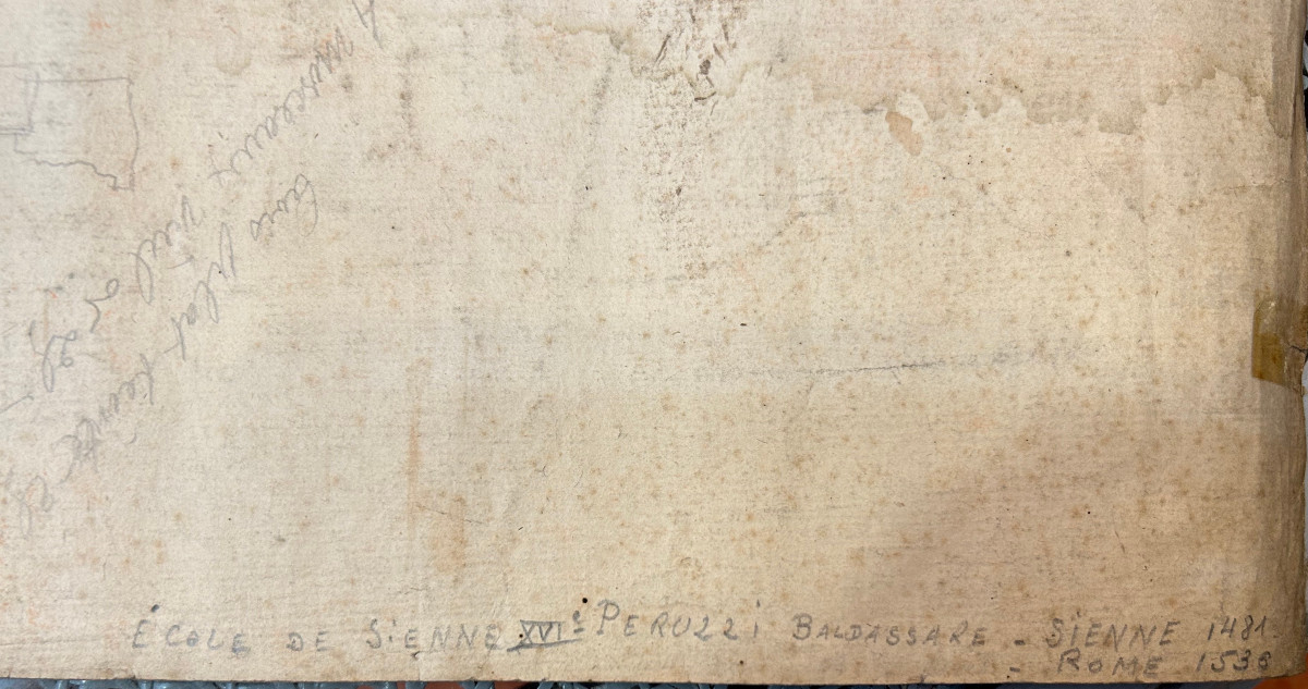 Counterproof Over Sanguine "battle Scene" Italy (school Of Sienna ?) 17th-photo-1