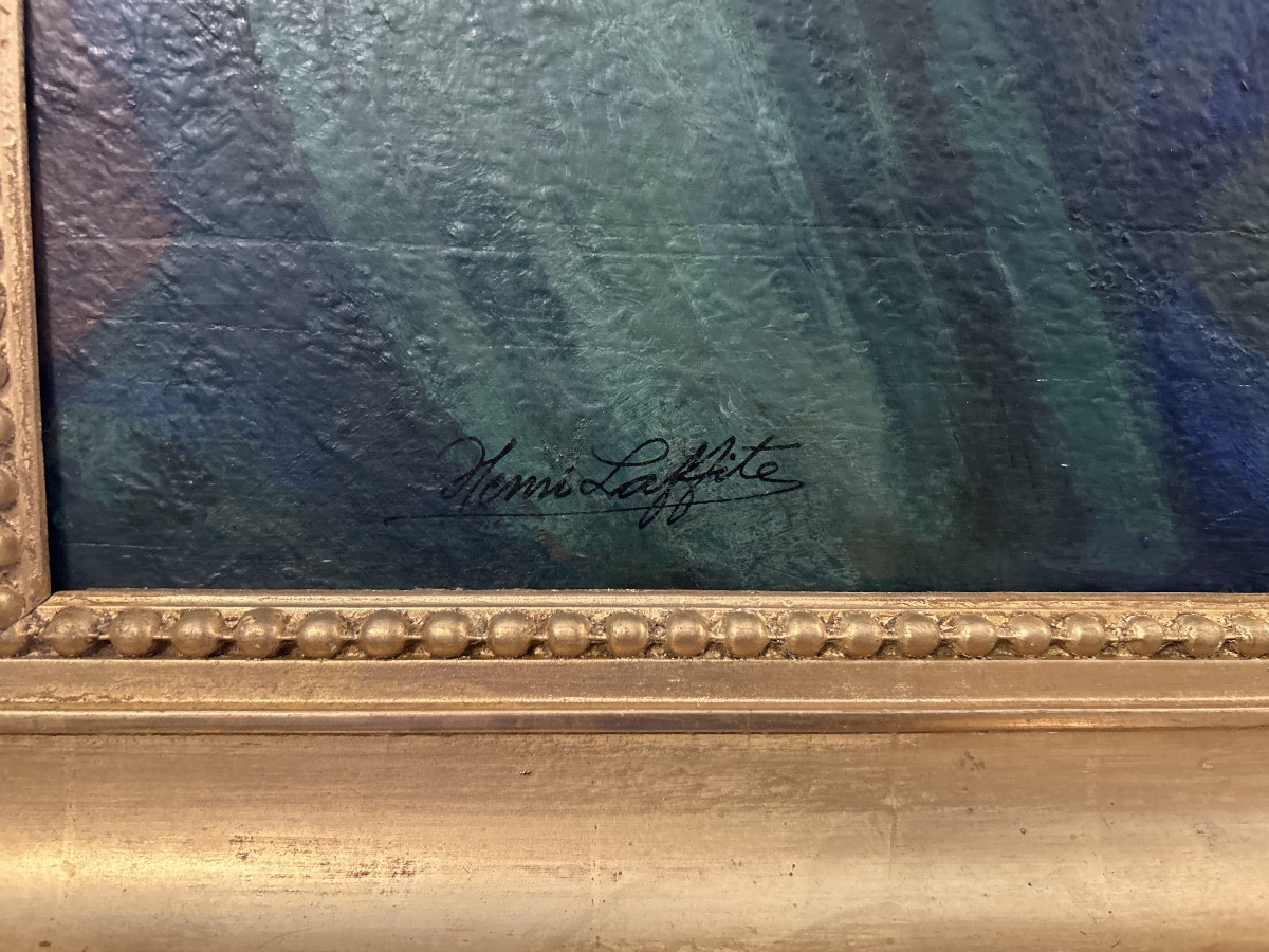 Oil On Panel Signed Henri Laffite Representing The Lamentation Of Christ-photo-3