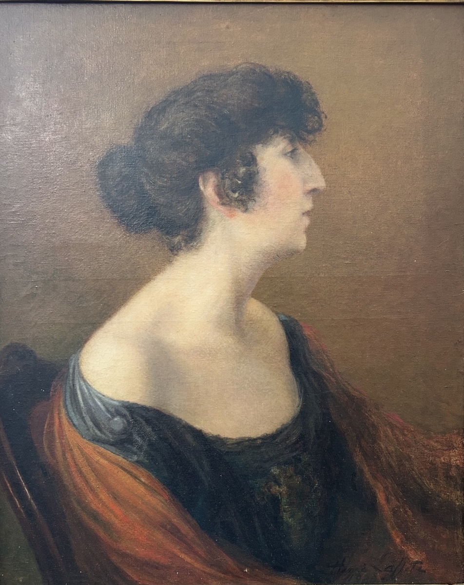 Oil On Canvas Signed By Henri Laffite And Dated 1920 Representing The Artist's Wife