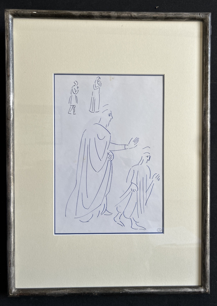 Dessin à l’encre « Études de Christ bénissant » de Dora Maar-photo-2