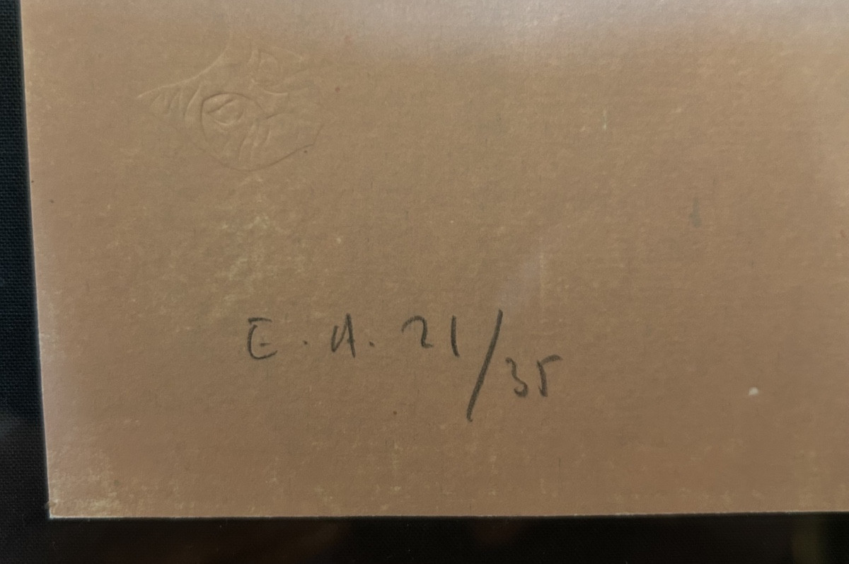 Sérigraphie signée et numérotée au crayon de Leonor Fini « Tristan et Yseult »-photo-3