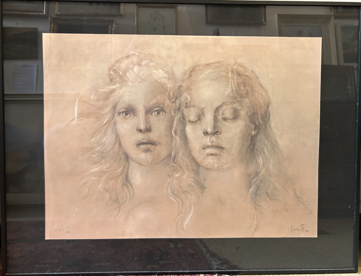 Sérigraphie signée et numérotée au crayon de Leonor Fini « Tristan et Yseult »-photo-2
