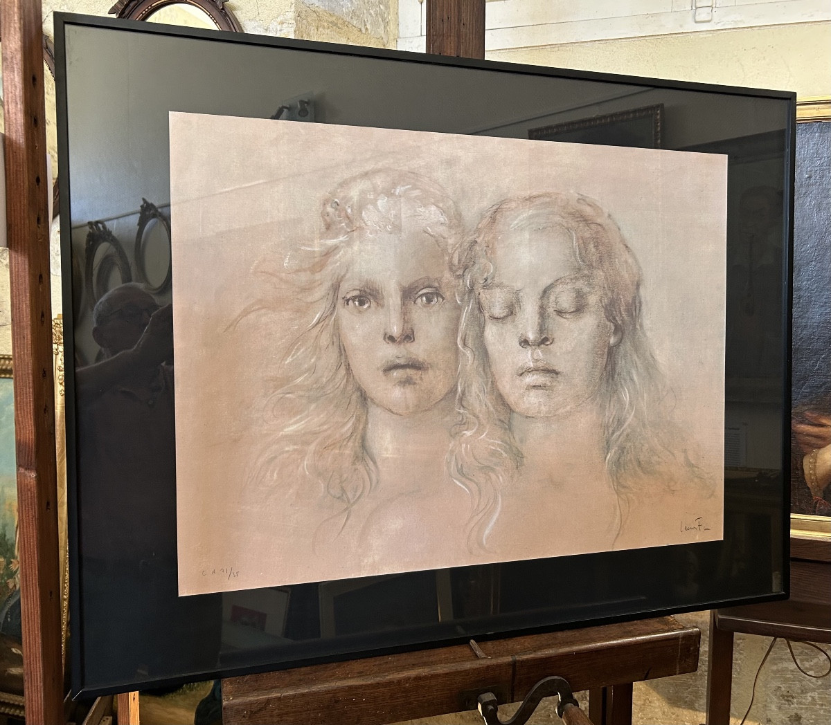 Sérigraphie signée et numérotée au crayon de Leonor Fini « Tristan et Yseult »