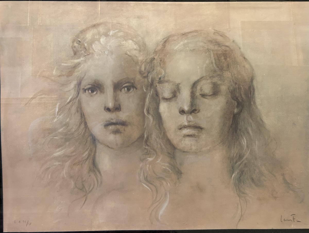 Sérigraphie signée et numérotée au crayon de Leonor Fini « Tristan et Yseult »