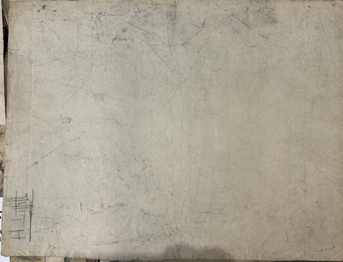 Drawing Signed By Henri Laffite Representing A Seated Nude Woman-photo-3