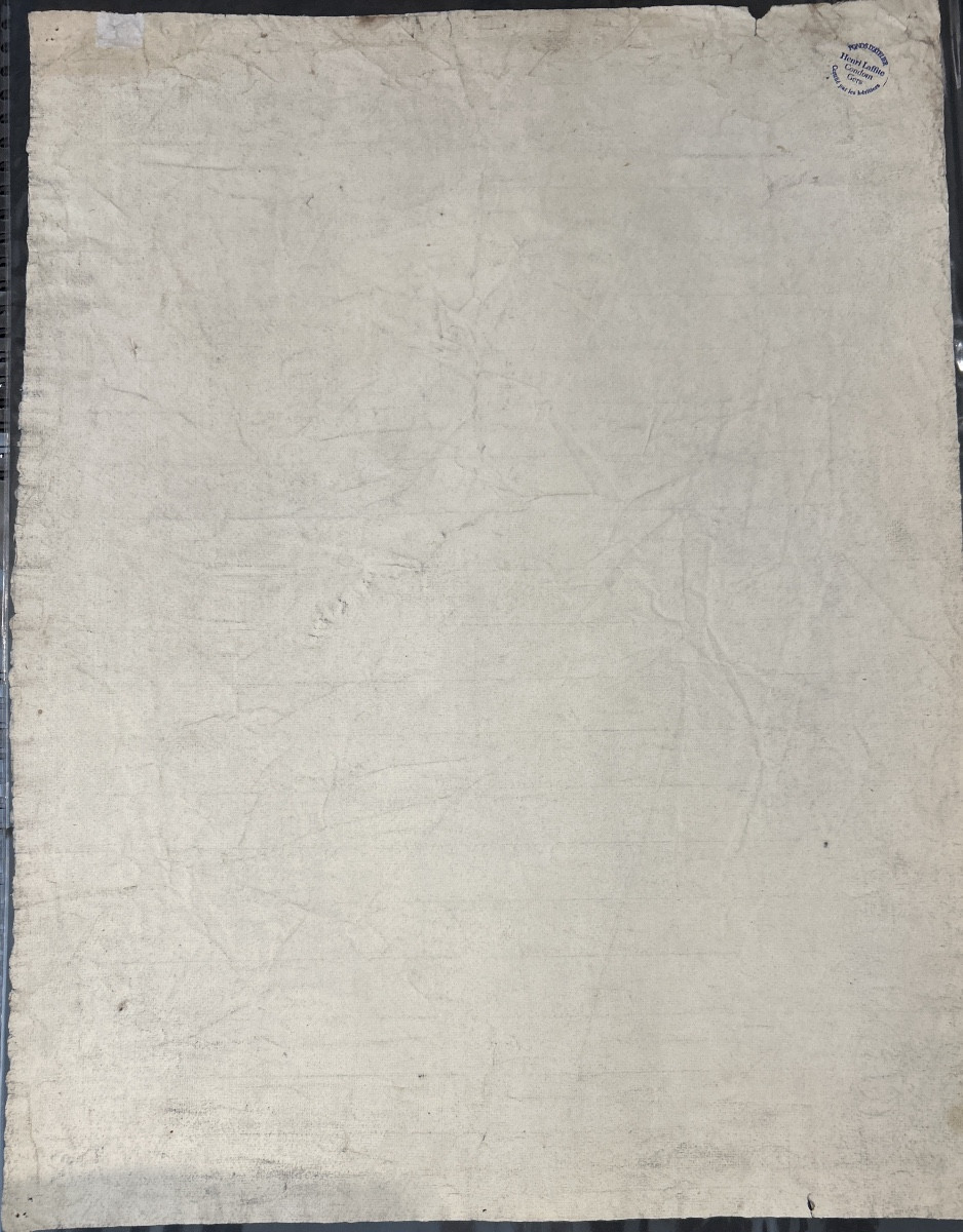 Pencil And Charcoal Drawing By Henri Laffite Depicting A Man Playing The Flute -photo-2