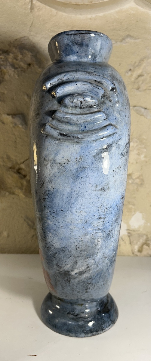 Large Vase From The Late 19th Century, Limoges Haviland & Cie-photo-2