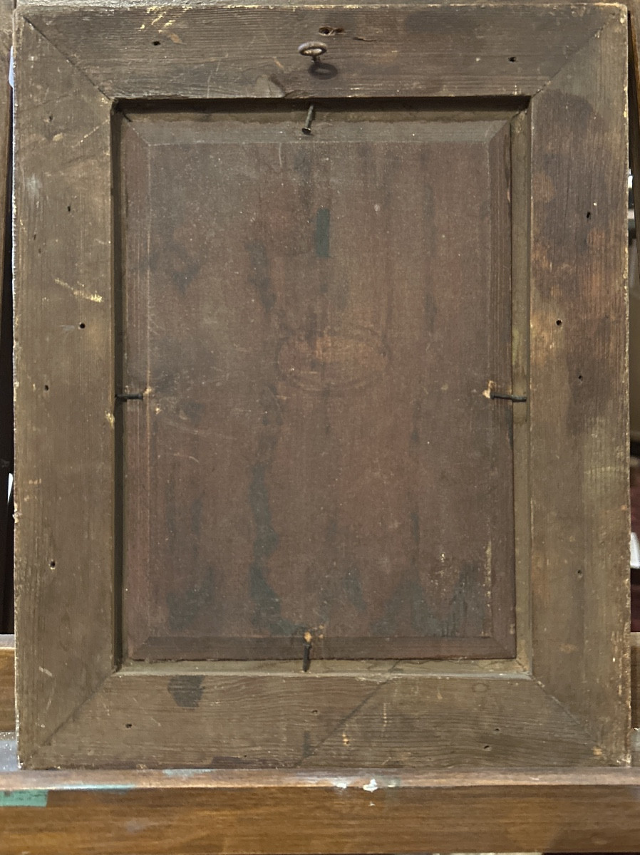 Huile sur panneau de Francois Adolphe Grison représentant un  Mousquetaire-photo-4
