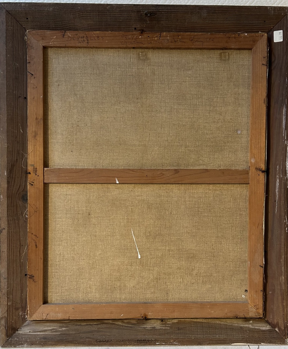 Oil On Canvas Signed Christian Pruvot, Mid-20th Century; Exposure Stamp On The Back-photo-4