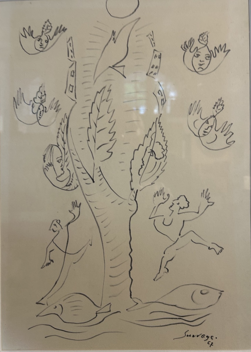Felt-tip Pen Drawing Signed Léopold Survage And Dated 67