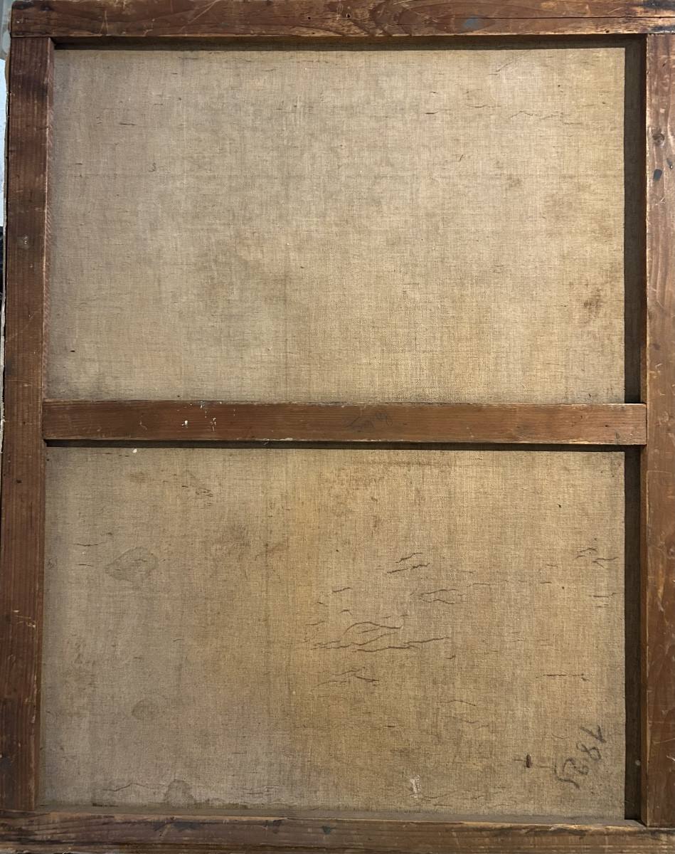 Huile sur toile « Femme en buste » d’Evan de Lapeyrière-photo-2