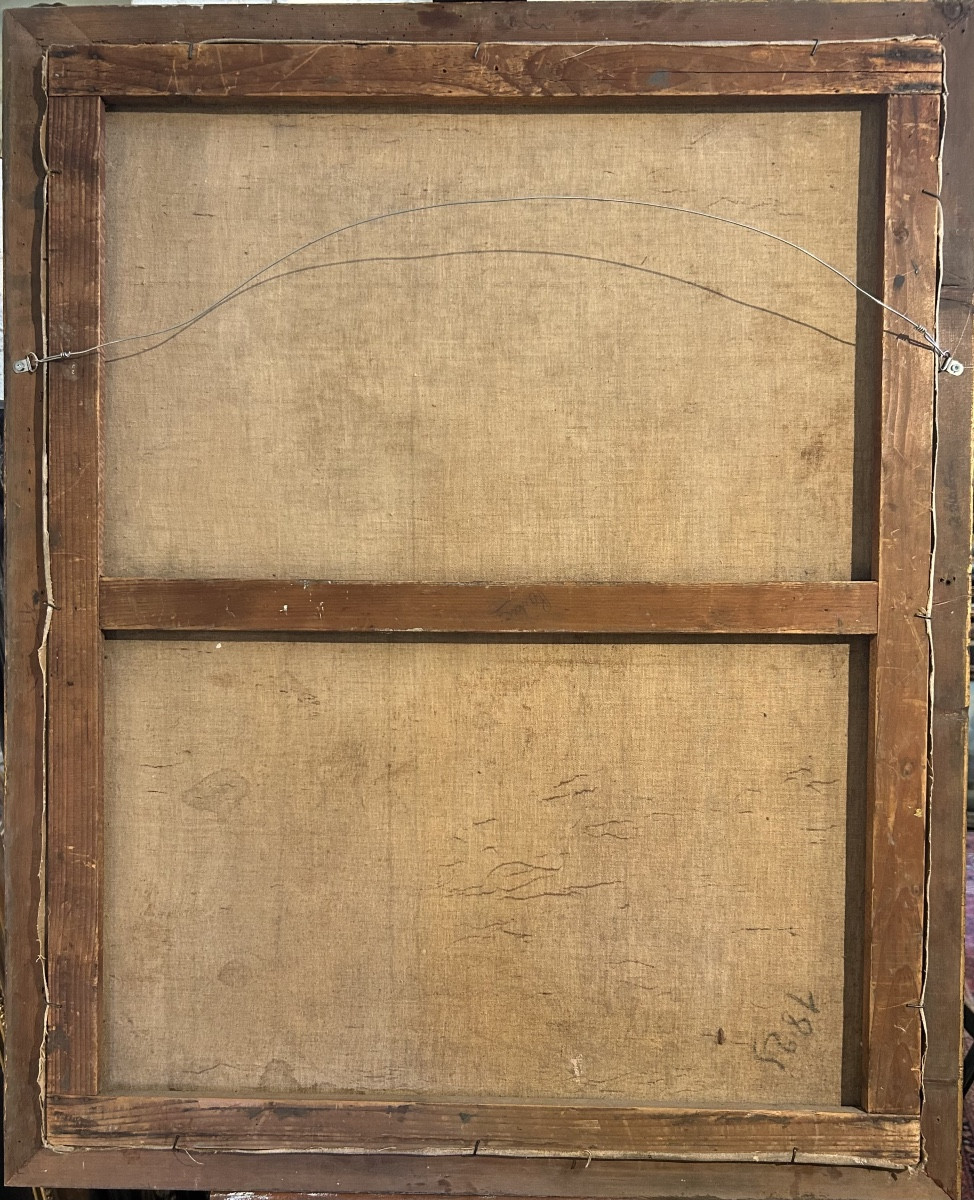 Huile sur toile « Femme en buste » d’Evan de Lapeyrière-photo-2