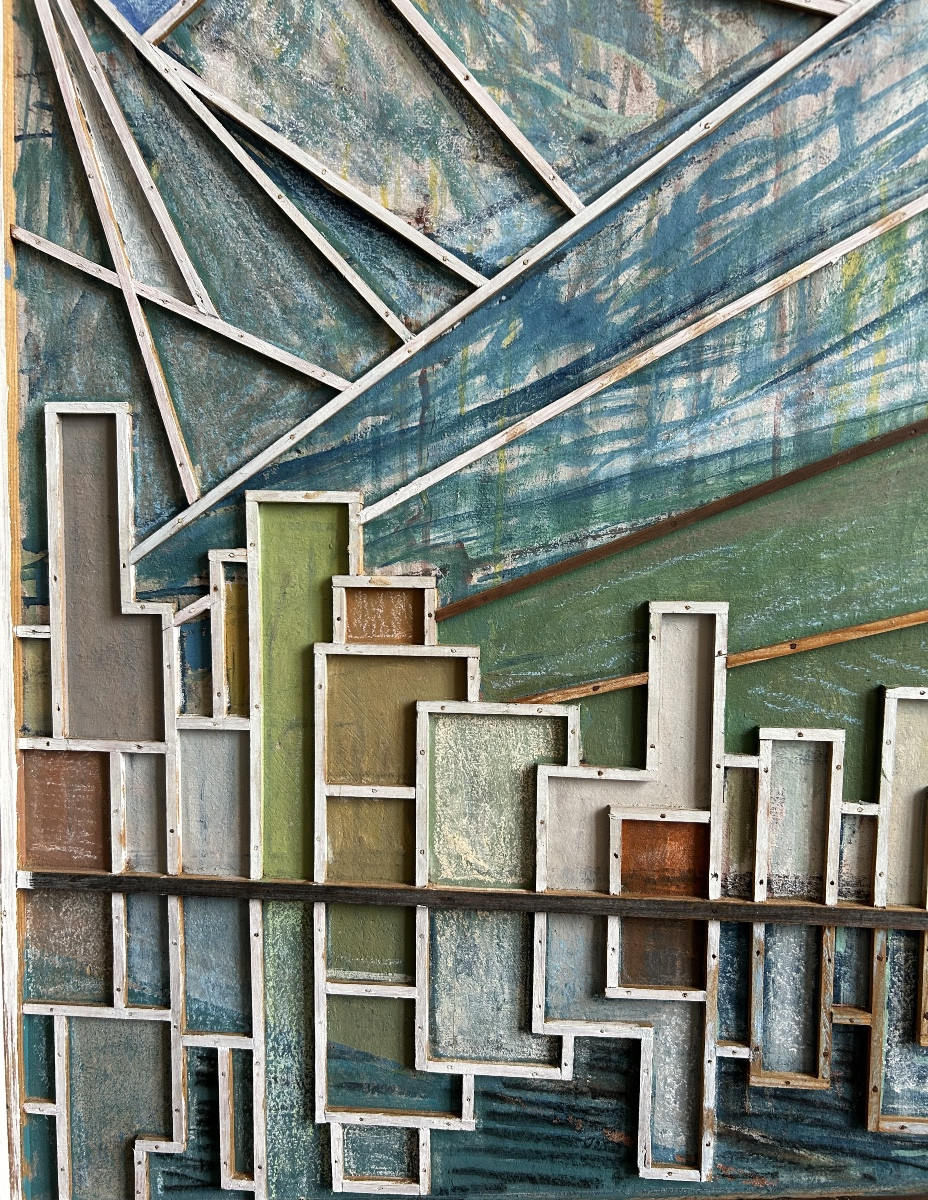 Large Mixed Media Painting (gouache, Wood, Pastel ...) By Louis Sala (1910/2009)-photo-1