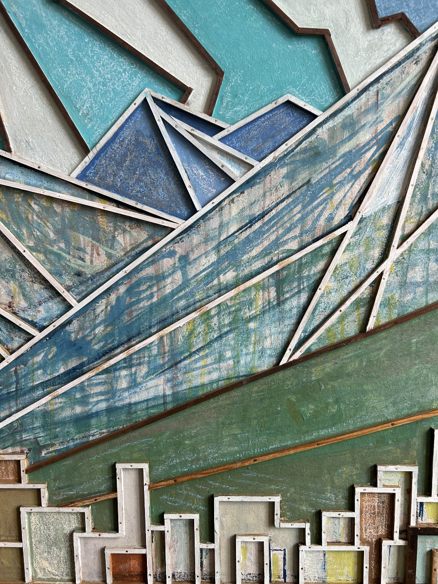 Large Mixed Media Painting (gouache, Wood, Pastel ...) By Louis Sala (1910/2009)-photo-2