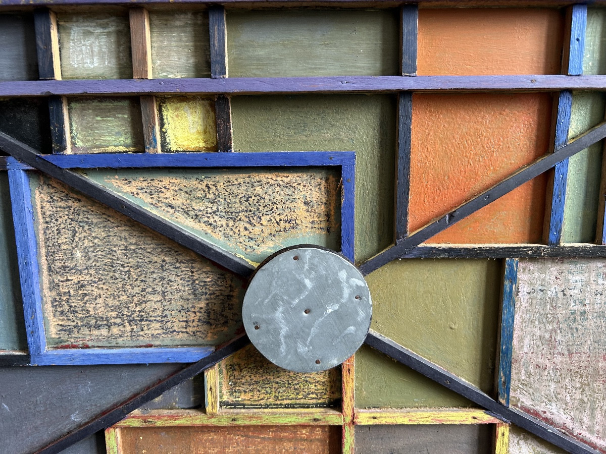Large Mixed Media Painting (gouache, Wood, Pastel ...) By Louis Sala (1910/2009)-photo-2