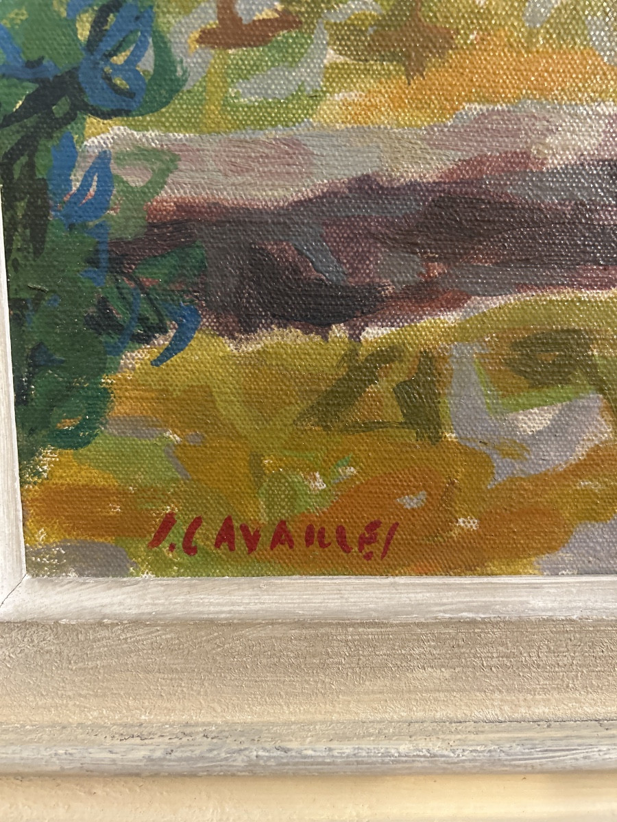 Oil On Canvas Signed Jules Cavaillès Circa 1950 -photo-4