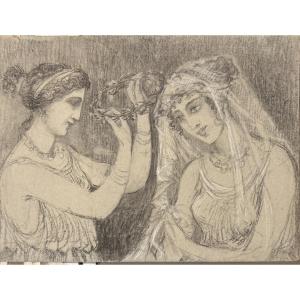 Dessin crayon et fusain d’Henri Laffite