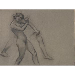 Dessin au crayon et fusain d’Henri Laffite  