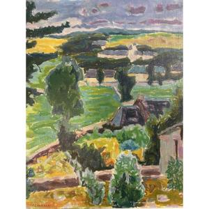Oil On Canvas Signed Jules Cavaillès Circa 1950 