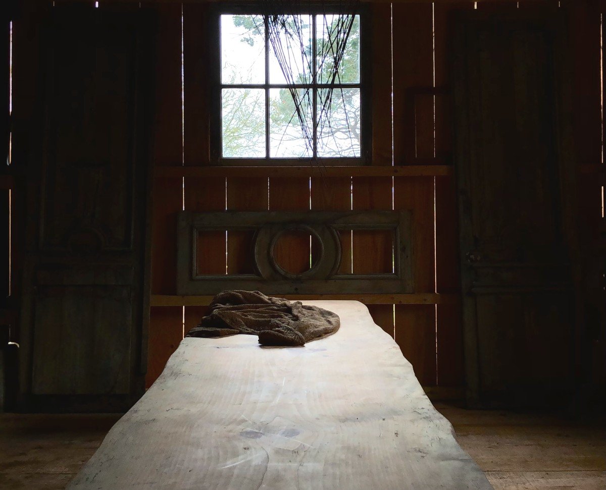 Monumental Table In Wood, Resinous And Acacia _ 20th-photo-3