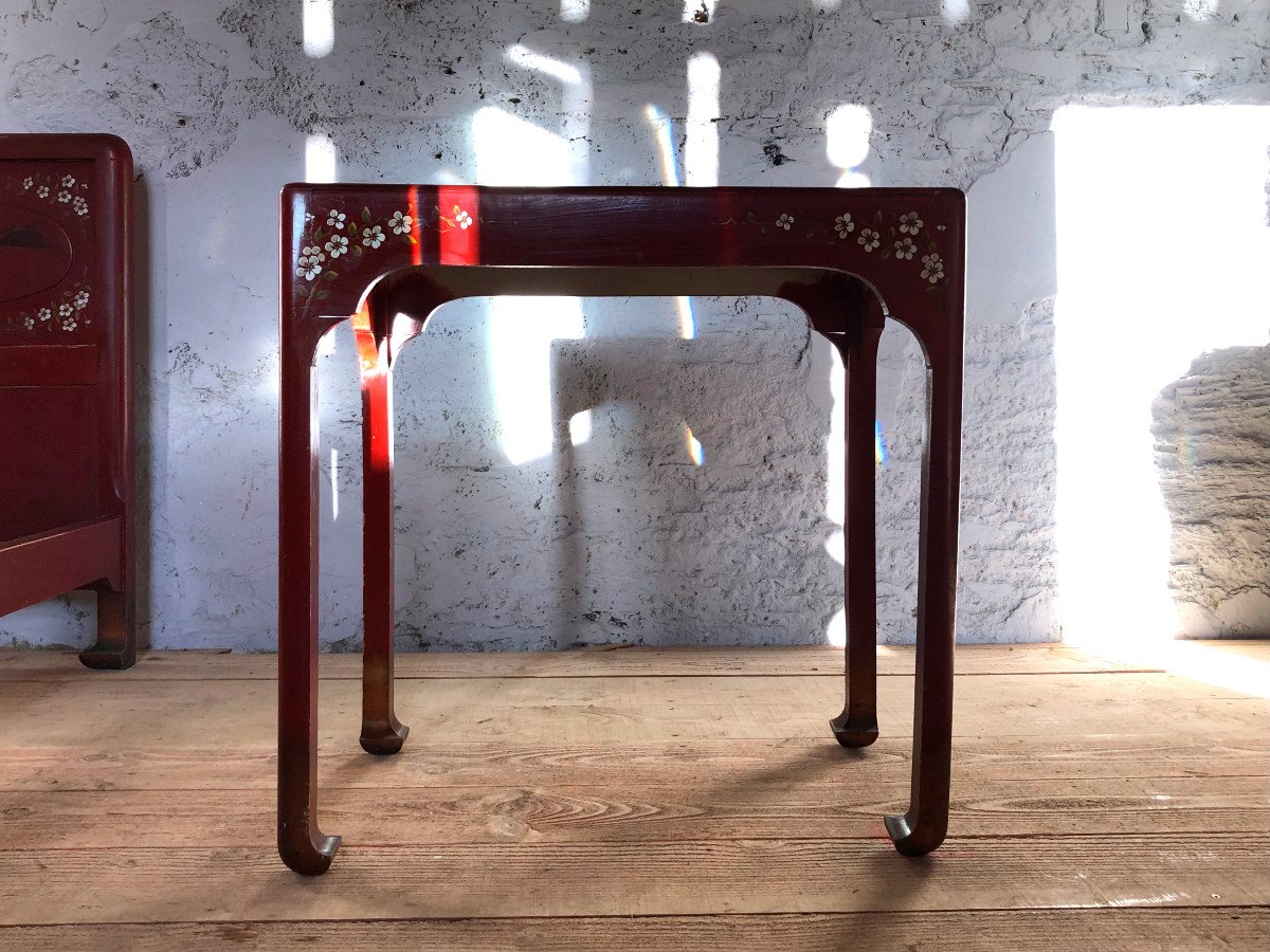 Chambre à Coucher Rouge Au Décors Japonisants, Années 1900-photo-4