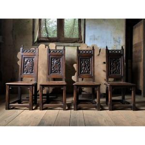 4 Neo Gothic Chairs