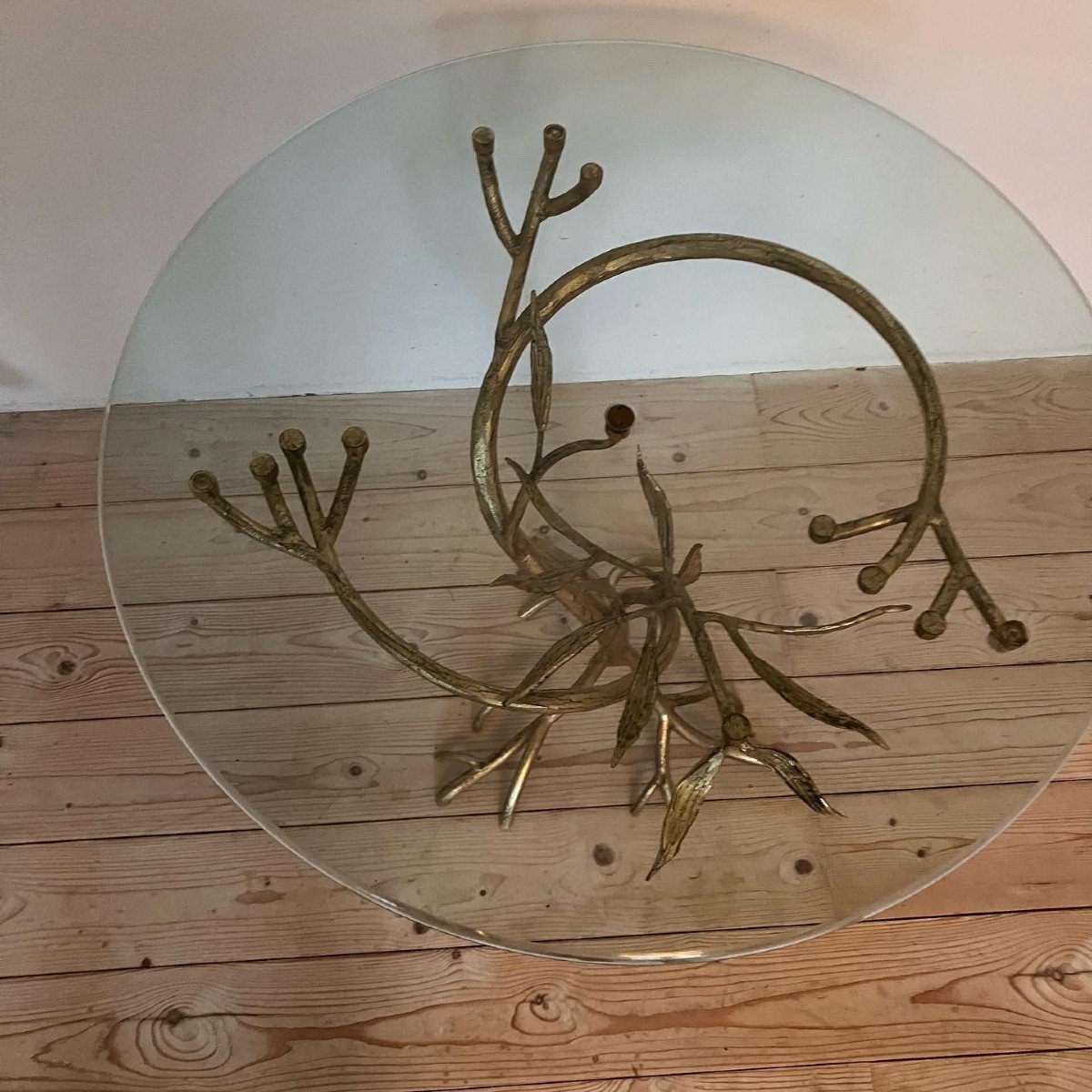 Iron Pedestal Table From The 1970s-photo-2
