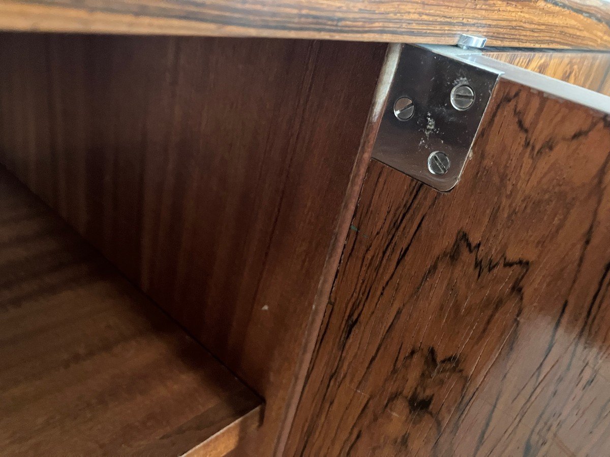 Buffet Enfilade Des Années 1960-1970 En Palissandre Et Pieds En Chrome-photo-4