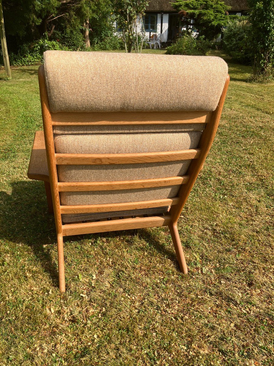 Hans Wegner Ge-290 Armchair In Solid Oak-photo-2