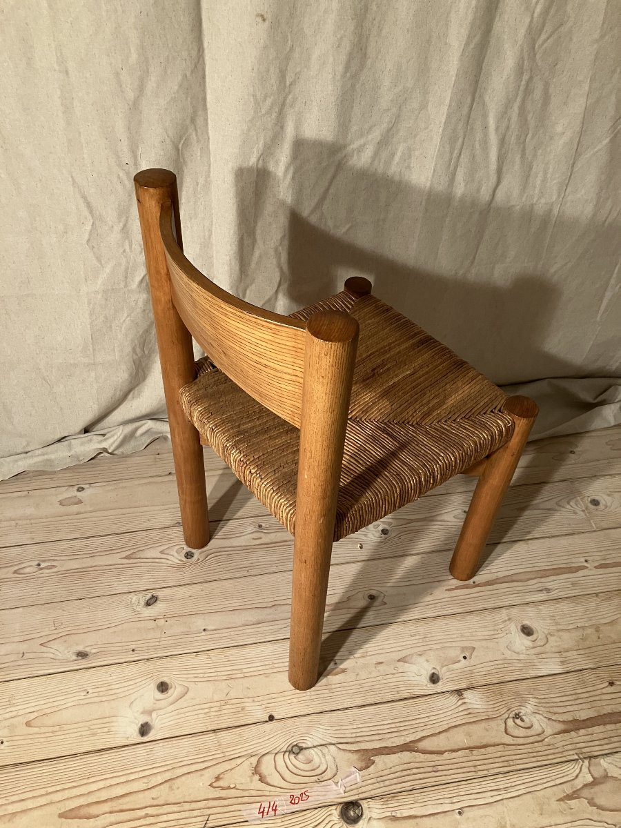 1 Charlotte Perriand Méribel Model Chair, Steph Simon Edition, In Ash Wood, 196-1970-photo-3